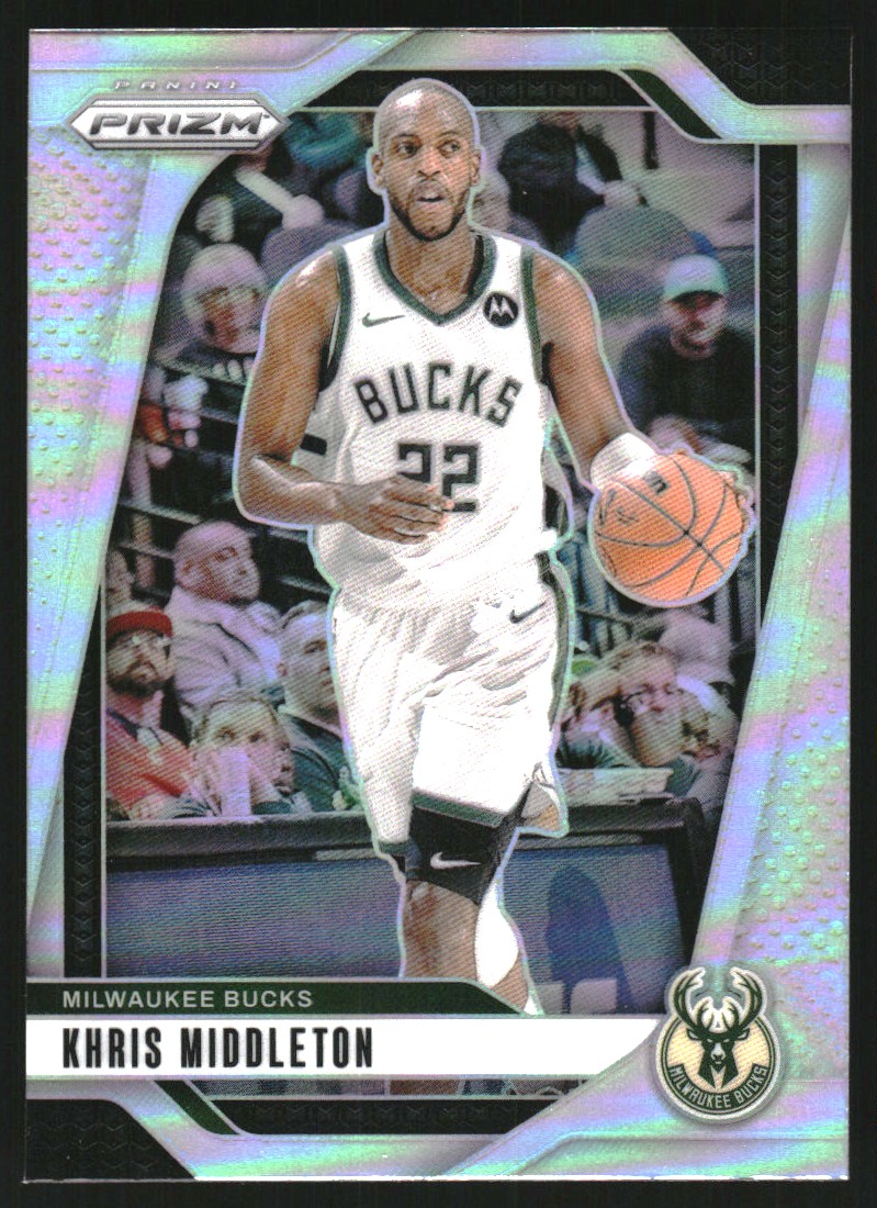 2024-25 Panini Prizm Prizms Silver #153 Khris Middleton on