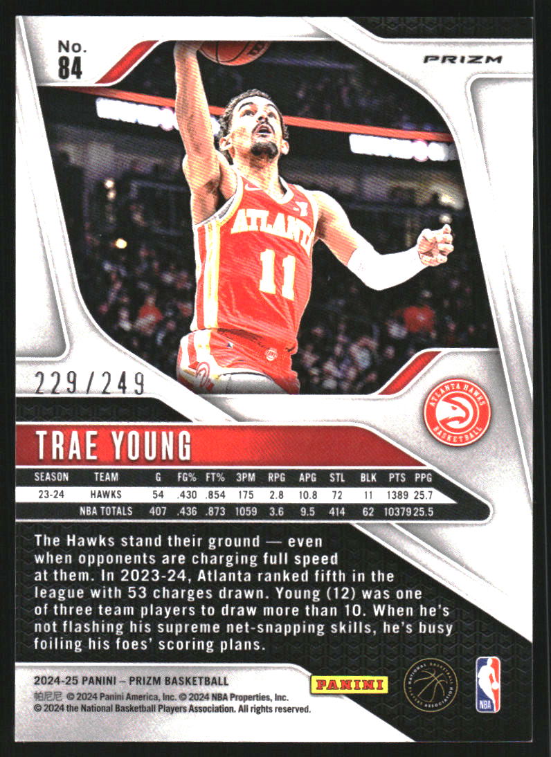 2024-25 Panini Prizm Prizms Skewed #84 Trae Young on Fanatics Collect