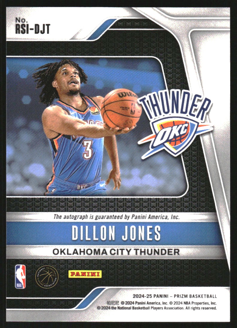 2024-25 Panini Prizm Rookie Signatures #8 Dillon Jones