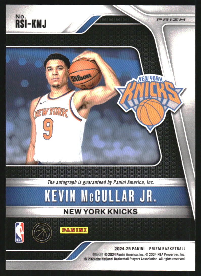2024-25 Panini Prizm Rookie Signatures Prizms Choice #25 Kevin McCullar Jr.