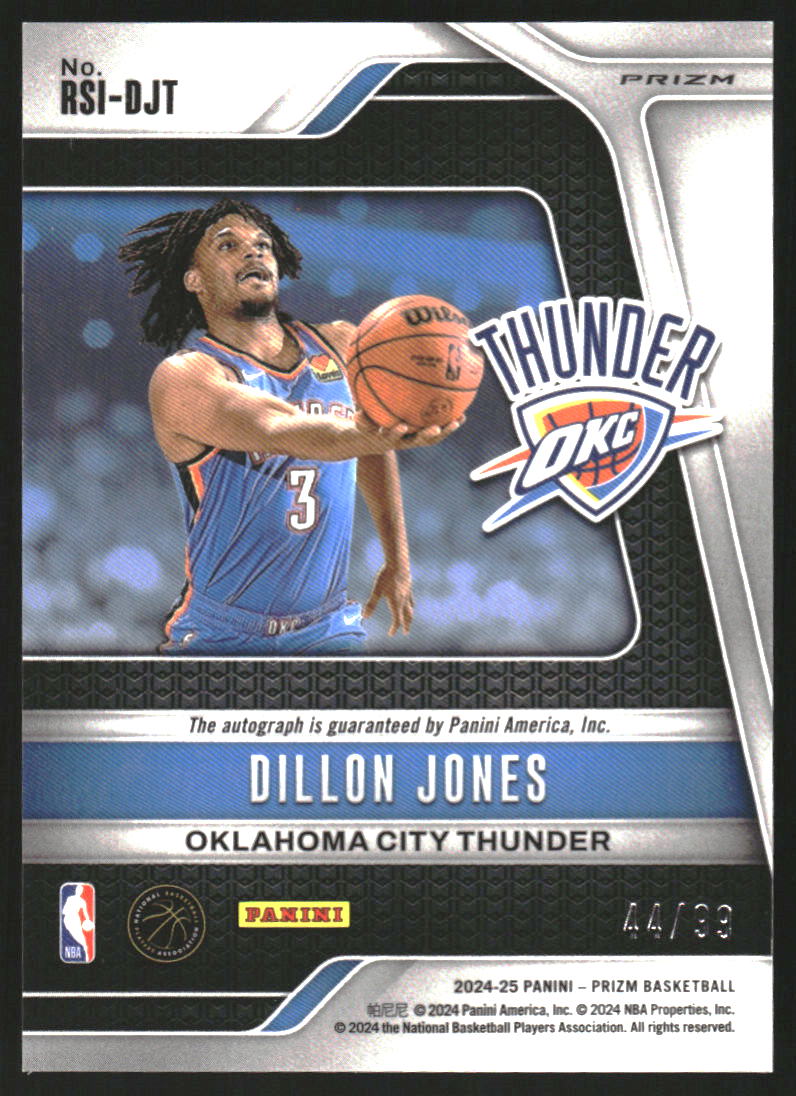 2024-25 Panini Prizm Rookie Signatures Prizms Red #8 Dillon Jones