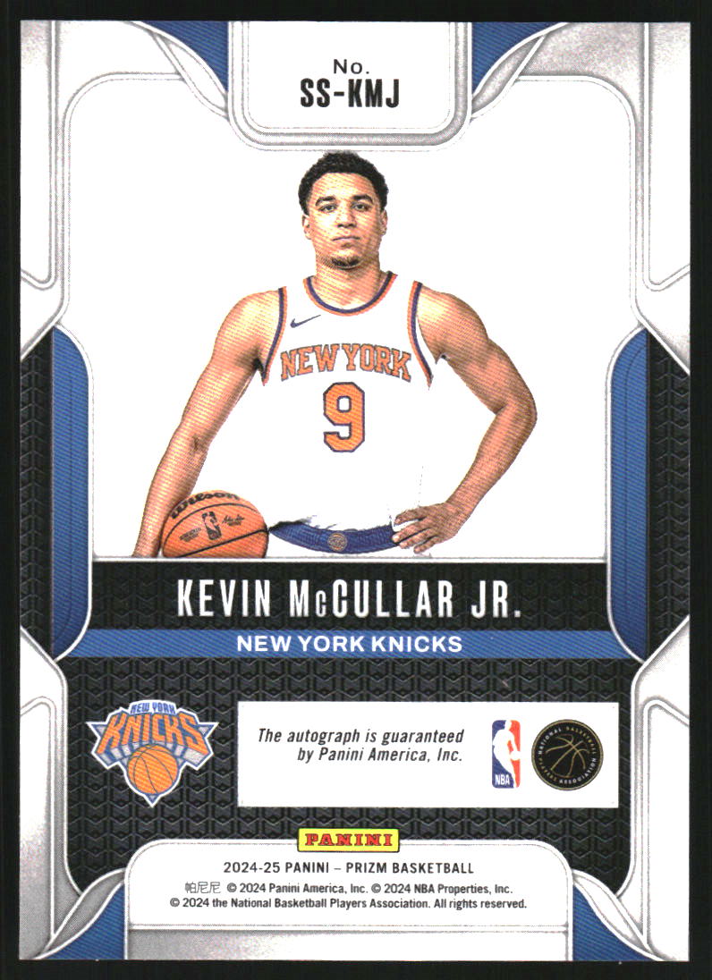 2024-25 Panini Prizm Sensational Signatures #9 Kevin McCullar Jr.