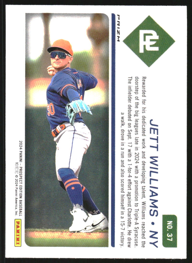 2024 Panini Prospect Edition Holo Red Ice #37 Jett Williams