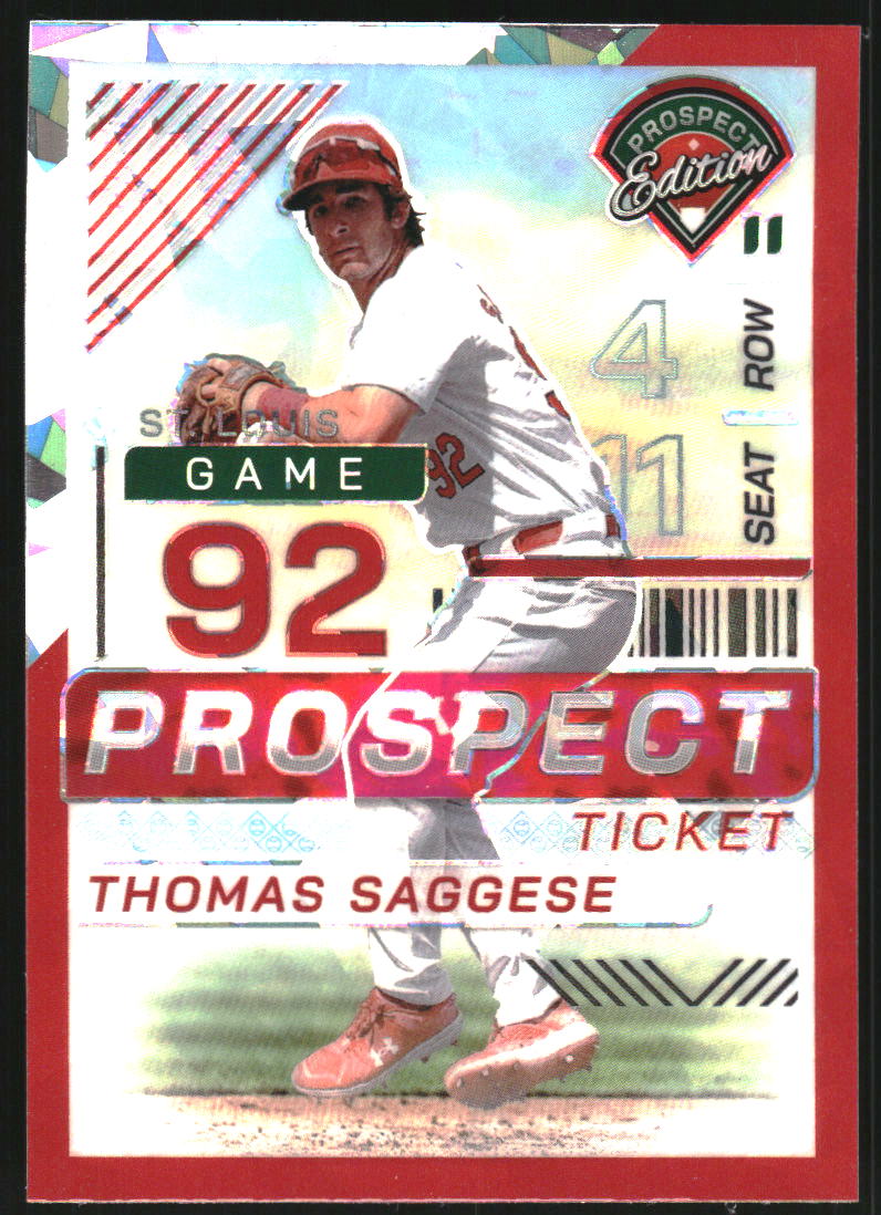 2024 Panini Prospect Edition Holo Red Ice #61 Thomas Saggese
