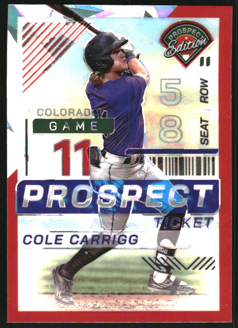 2024 Panini Prospect Edition Holo Red Ice #84 Cole Carrigg