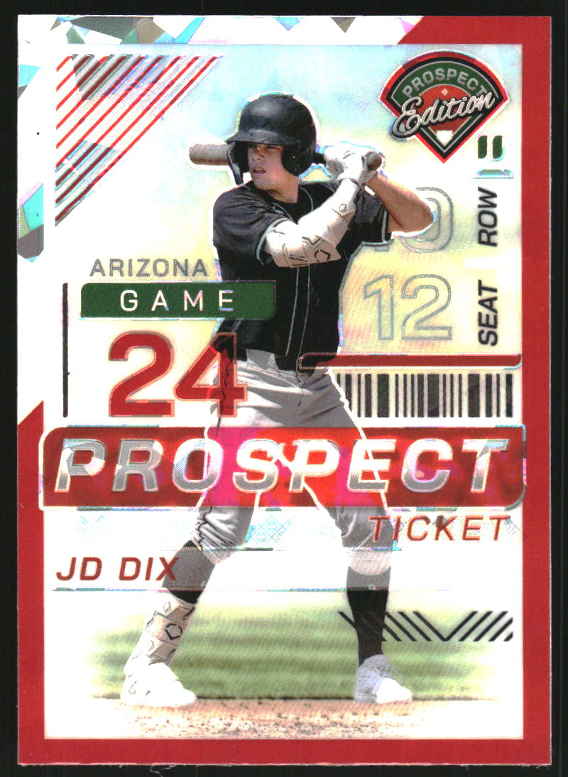 2024 Panini Prospect Edition Holo Red Ice #123 JD Dix