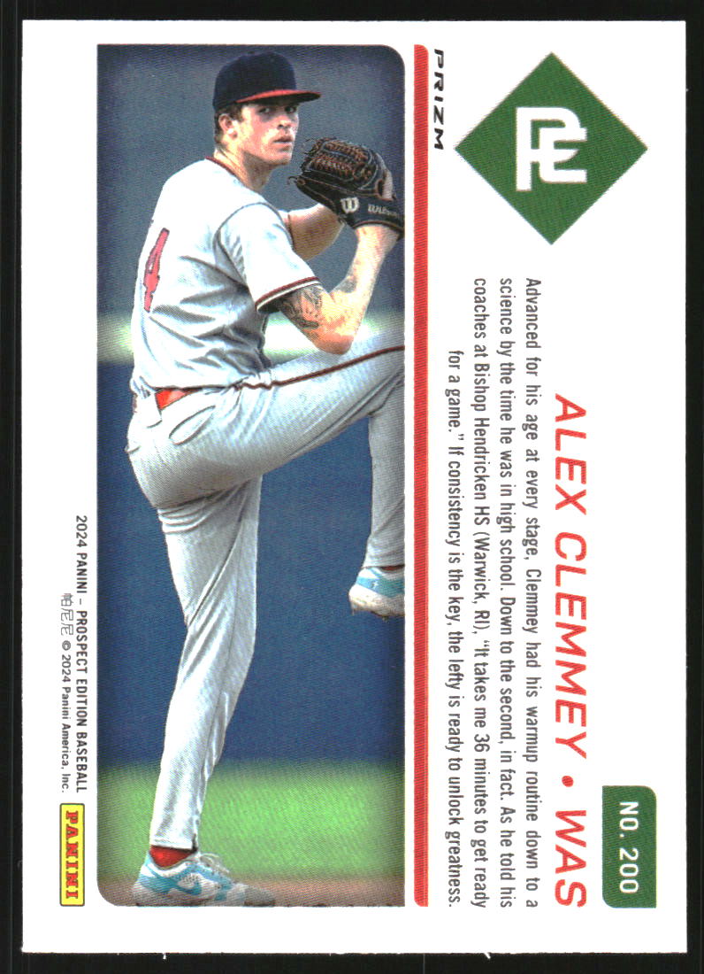 2024 Panini Prospect Edition Holo Red Ice #200 Alex Clemmey