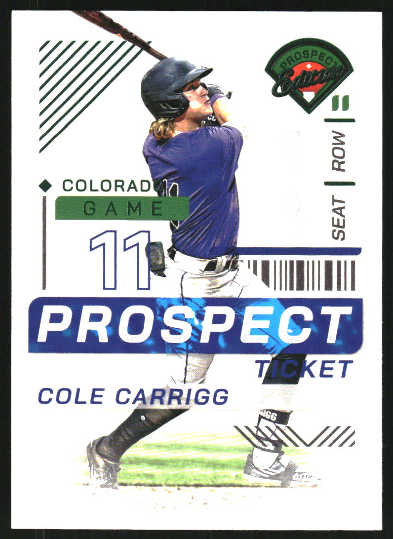 2024 Panini Prospect Edition Green #84 Cole Carrigg
