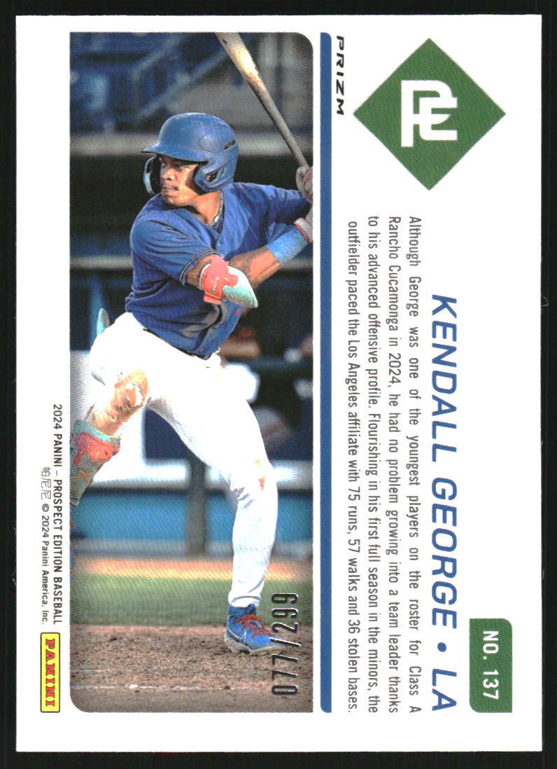 2024 Panini Prospect Edition Holo Blue Ice #137 Kendall George /299