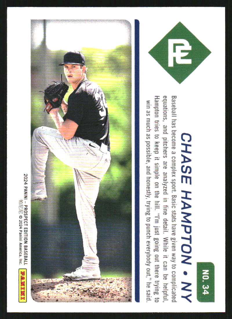 2024 Panini Prospect Edition Red #34 Chase Hampton /299