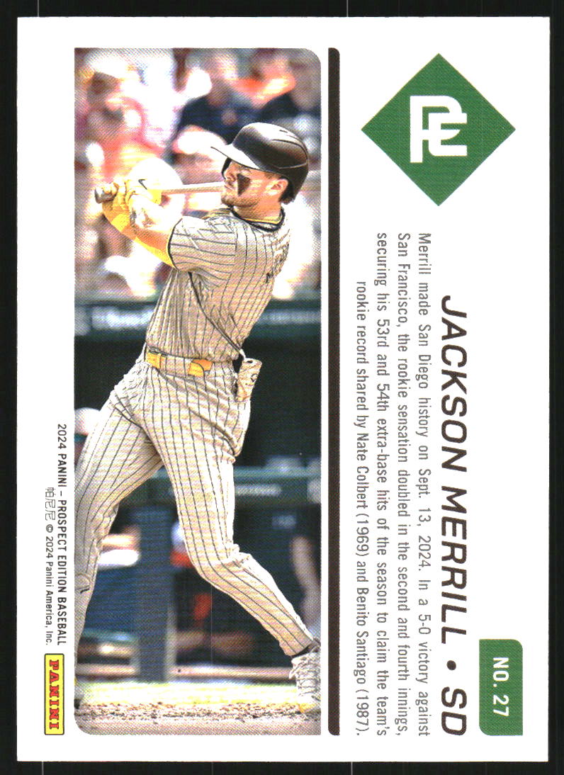 2024 Panini Prospect Edition Blue #27 Jackson Merrill /199