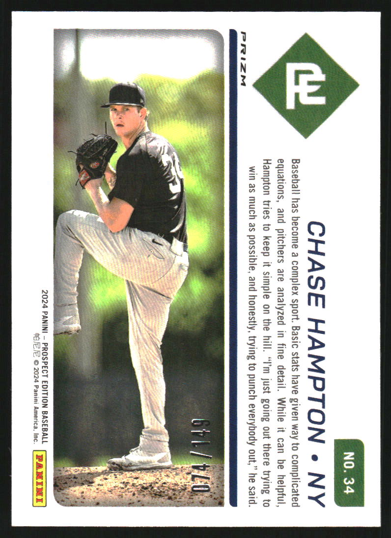 2024 Panini Prospect Edition Holo Blue #34 Chase Hampton /149