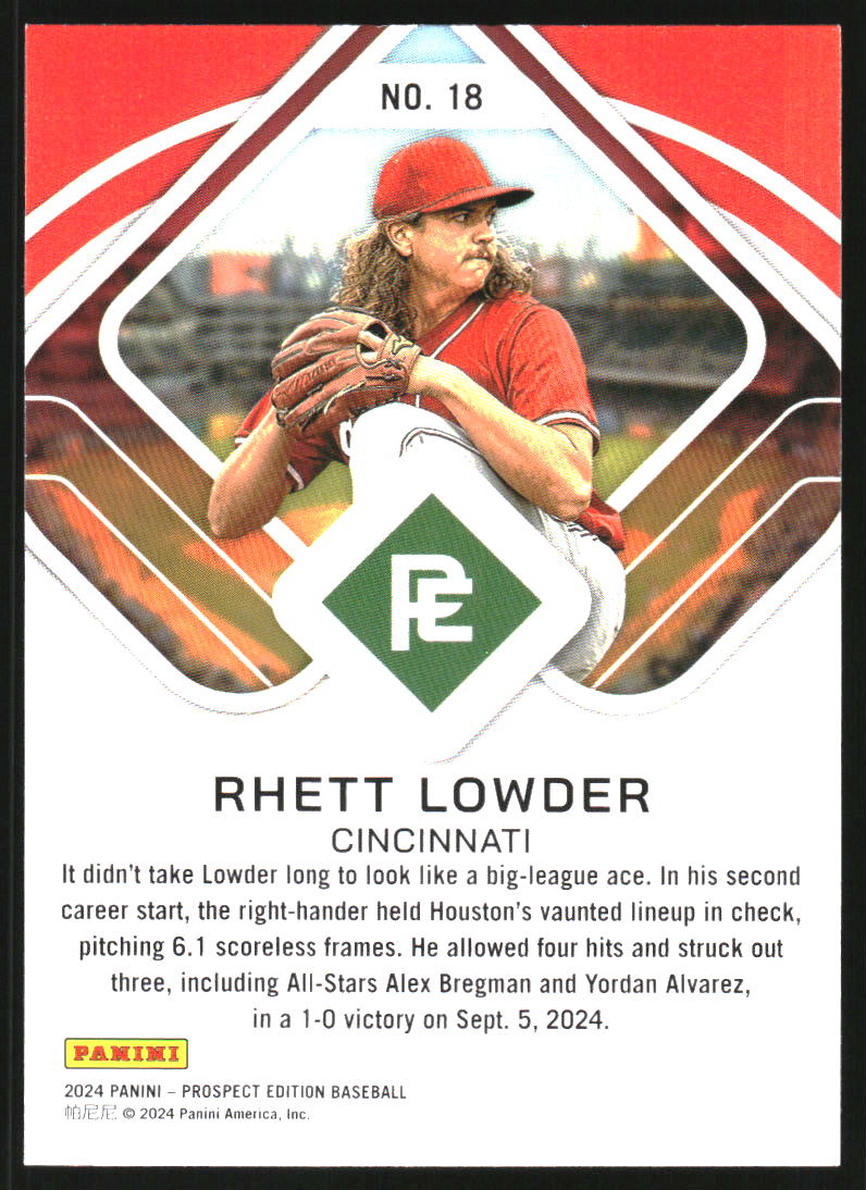 2024 Panini Prospect Edition Aces Green #18 Rhett Lowder