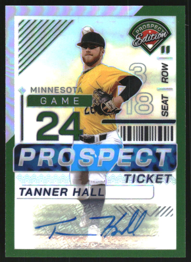 2024 Panini Prospect Edition Holo Prospect Ticket Signatures Green #41 Tanner Hall Auto