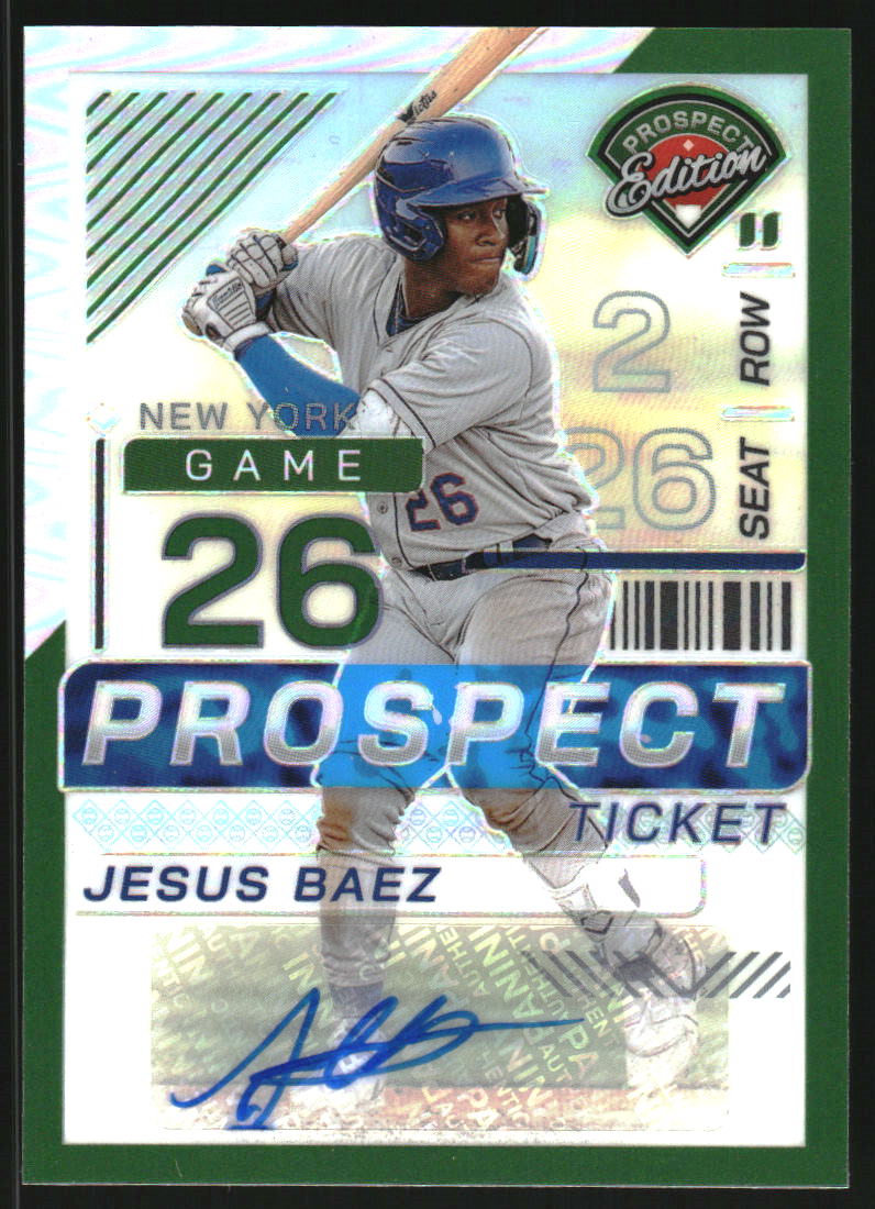2024 Panini Prospect Edition Holo Prospect Ticket Signatures Green #104 Jesus Baez Auto