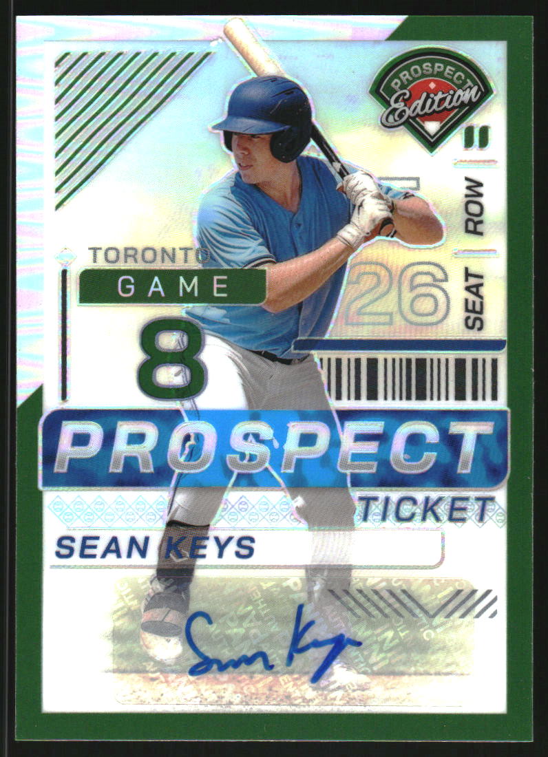 2024 Panini Prospect Edition Holo Prospect Ticket Signatures Green #165 Sean Keys Auto