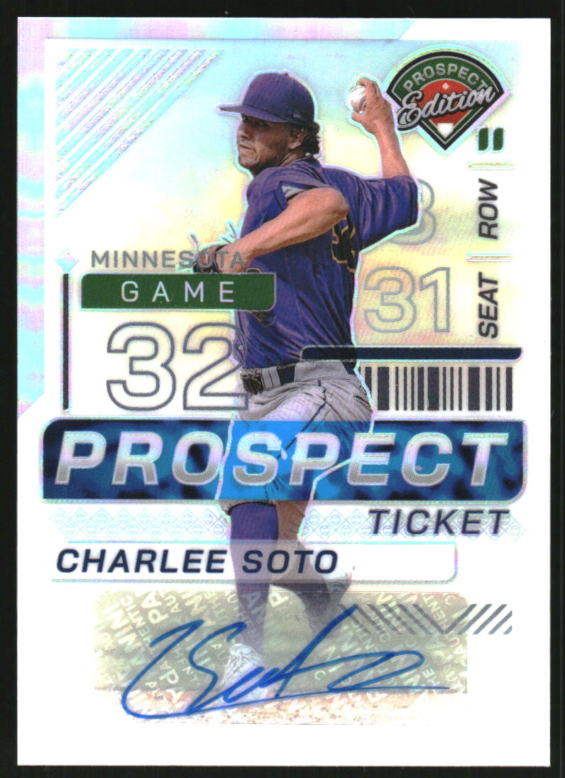 2024 Panini Prospect Edition Holo Prospect Ticket Signatures Silver #192 Charlee Soto Auto
