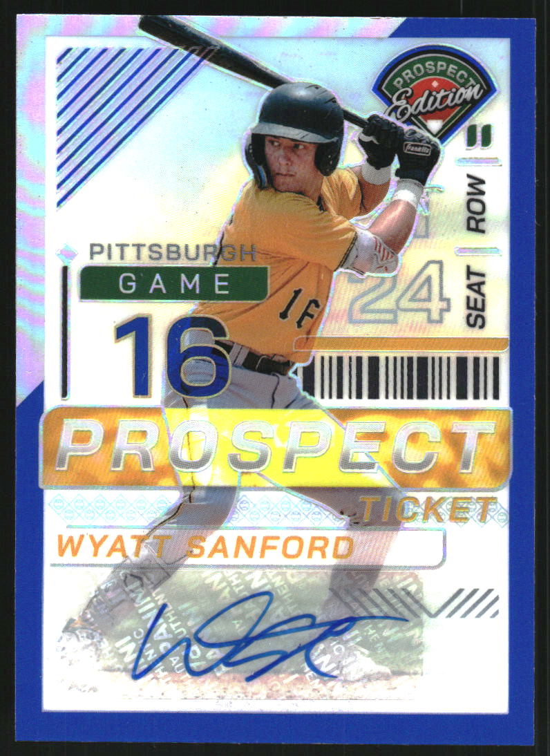 2024 Panini Prospect Edition Holo Prospect Ticket Signatures Blue #170 Wyatt Sanford Auto /149