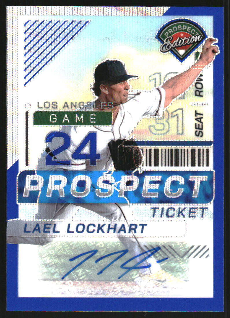 2024 Panini Prospect Edition Holo Prospect Ticket Signatures Blue Wave #167 Lael Lockhart Auto /75