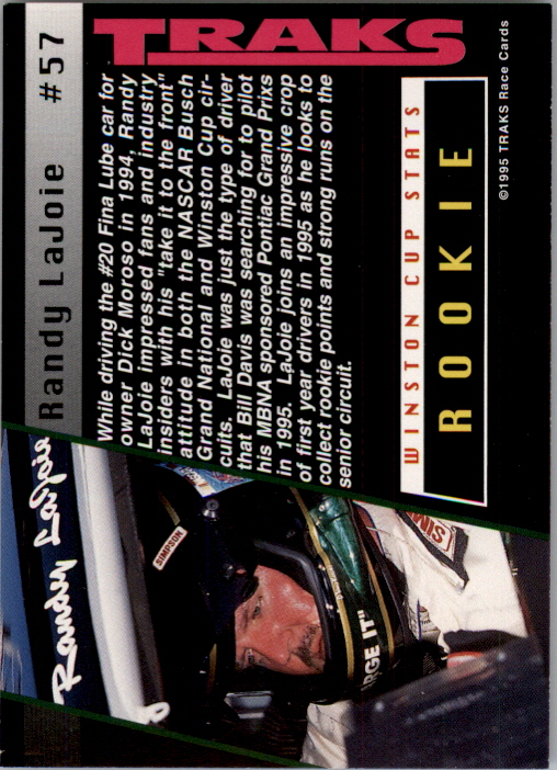 1995 Traks First Run #57 Randy LaJoie back image