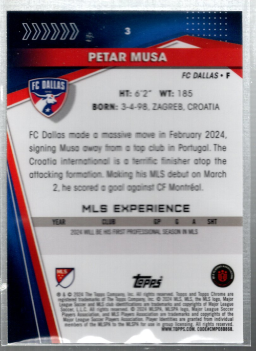 B6428- 2024 Topps Chrome MLS Soccer Card #s 1-200 -You Pick- 15+ FREE US SHIP - Picture 7 of 7