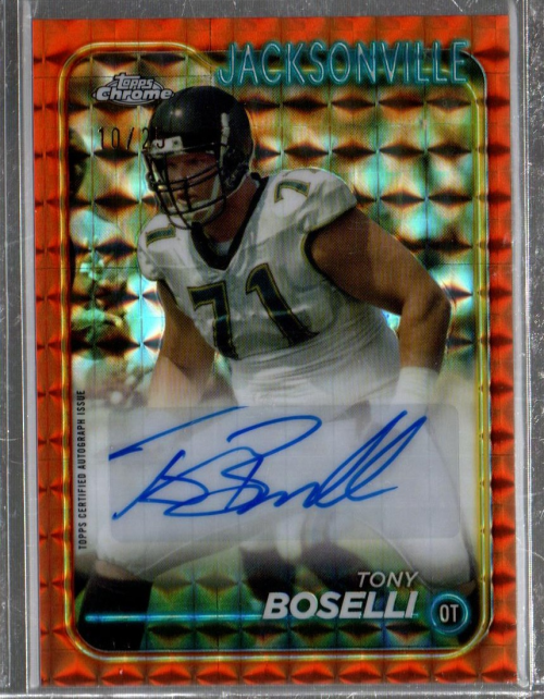 2024 Topps Chrome Autographs Orange Geometric Refractors #BATBO Tony Boselli