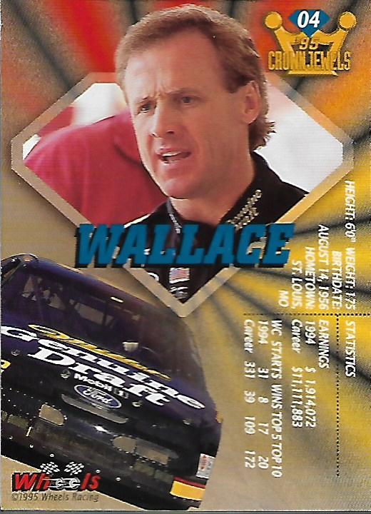 1995 Crown Jewels Sapphire #4 Rusty Wallace back image