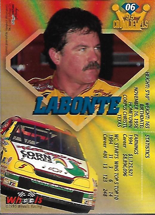 1995 Crown Jewels Sapphire #6 Terry Labonte back image