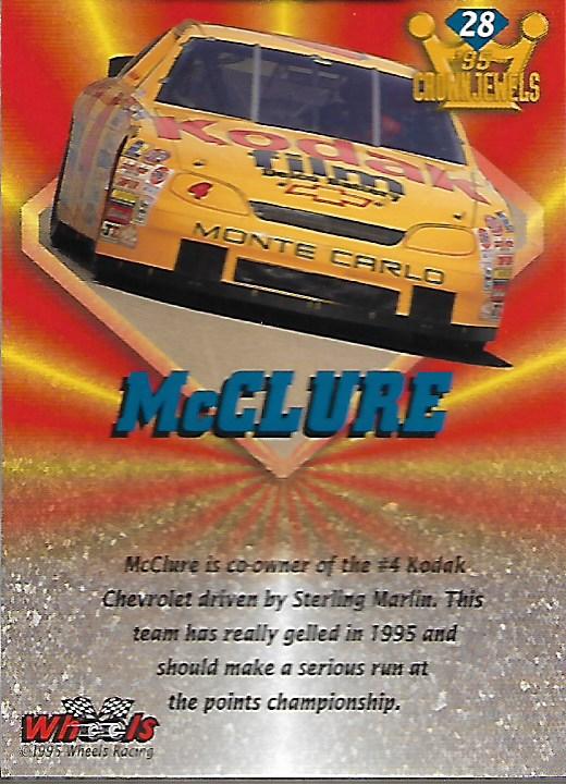 1995 Crown Jewels Sapphire #28 Larry McClure back image