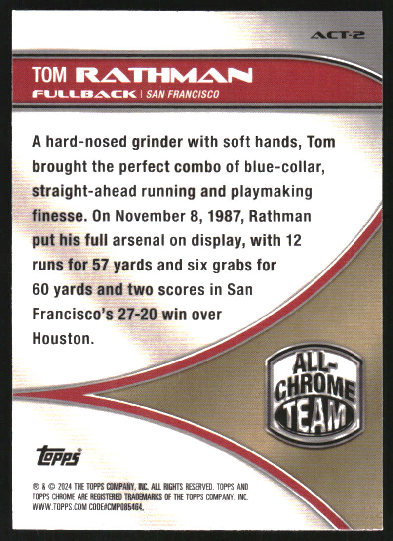 2024 Topps Chrome All Chrome Team Lazer Refractors #ACT2 Tom Rathman
