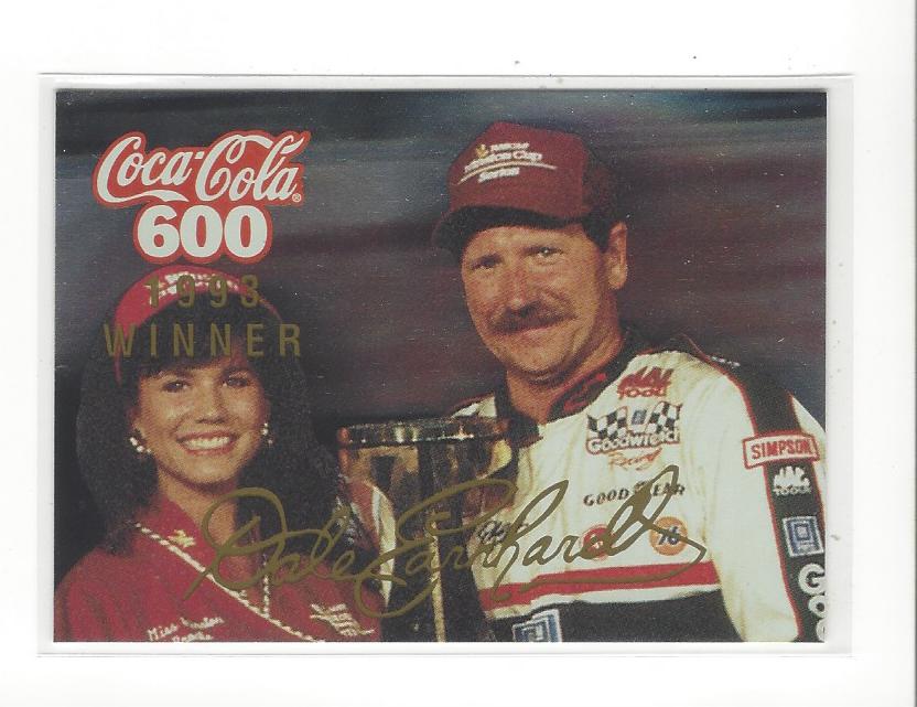 1995 Finish Line Racing Coca-Cola 600 Winners Insert Singles - You Choose - Picture 10 of 11