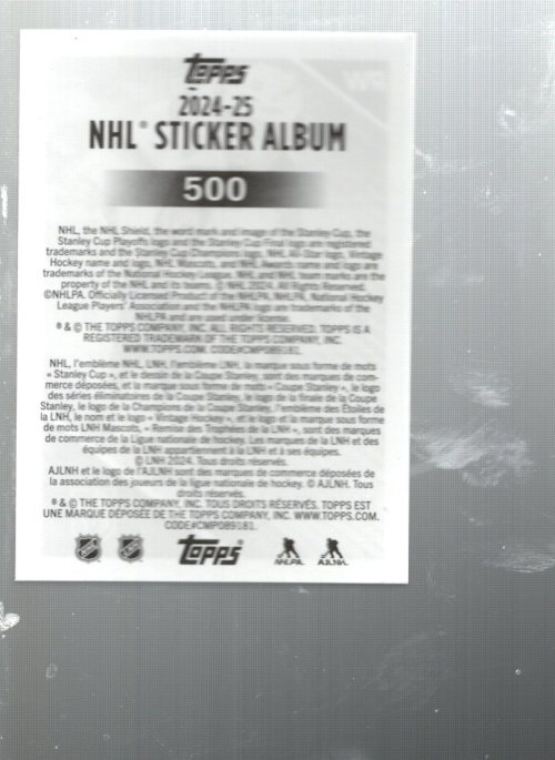 B6439-2024-25 Topps Sticker Hockey Karten 401-600 -Sie wählen- 15+ KOSTENLOSER US-VERSAND - Bild 5 von 9