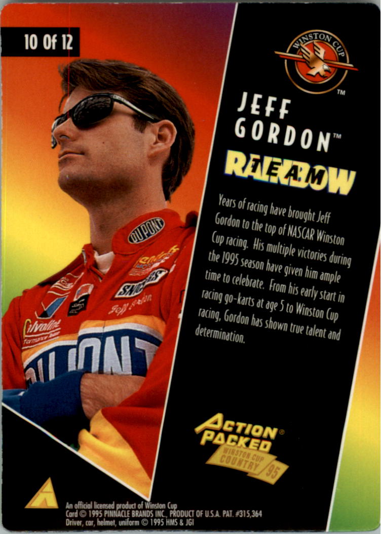 1995 Action Packed Country Team Rainbow #10 Victory Shout back image