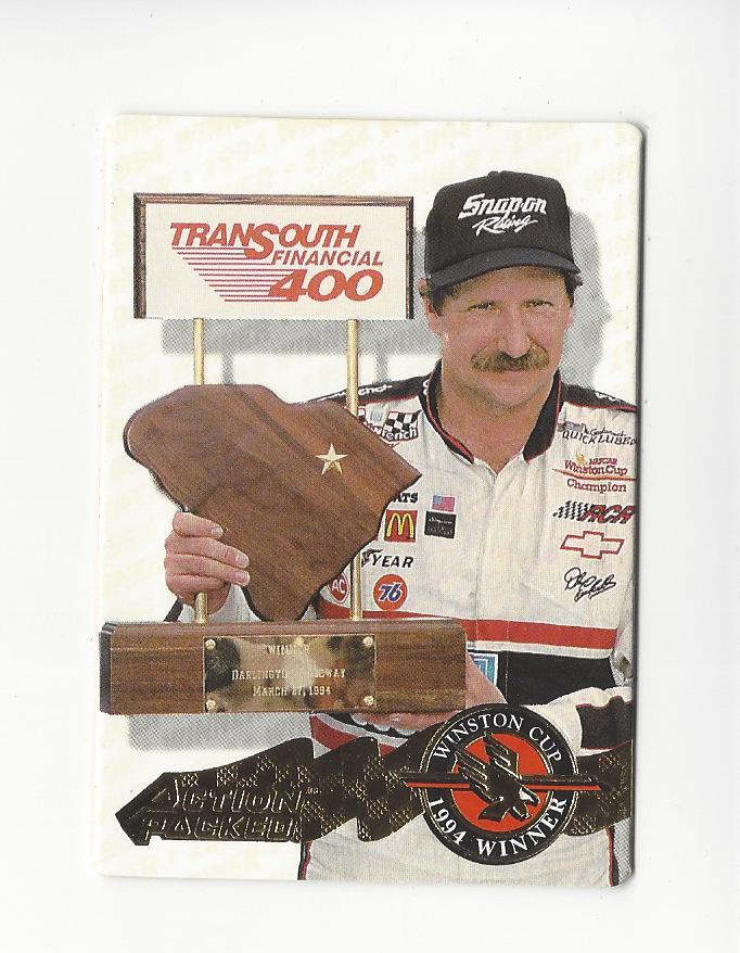 1995 Action Packed Preview #48 Dale Earnhardt WIN