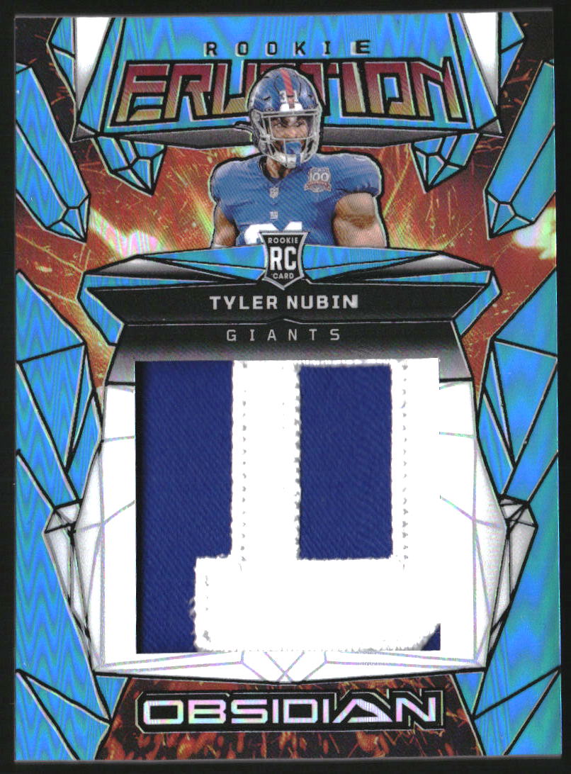 2024 Panini Obsidian Rookie Eruption Materials Blue #47 Tyler Nubin