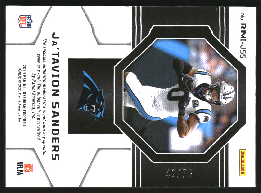 2024 Panini Obsidian Rookie Materials Ink Red #26 Ja'Tavion Sanders