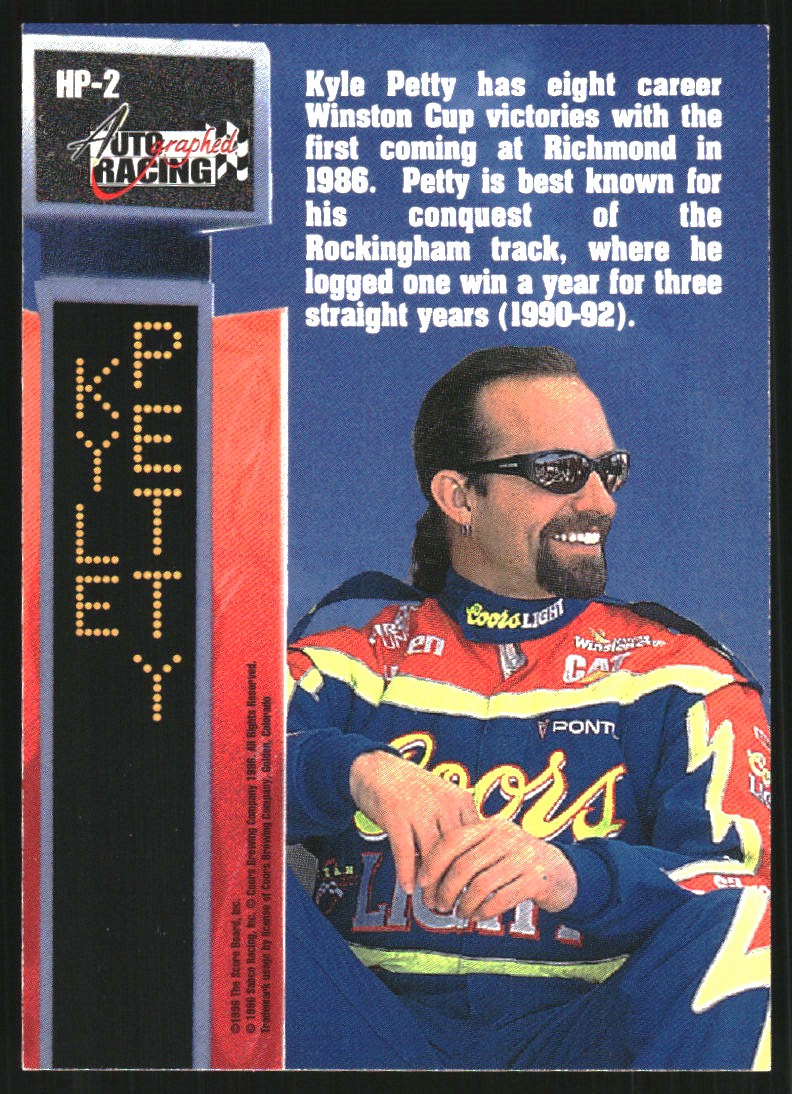 1996 Autographed Racing High Performance #HP2 Kyle Petty back image