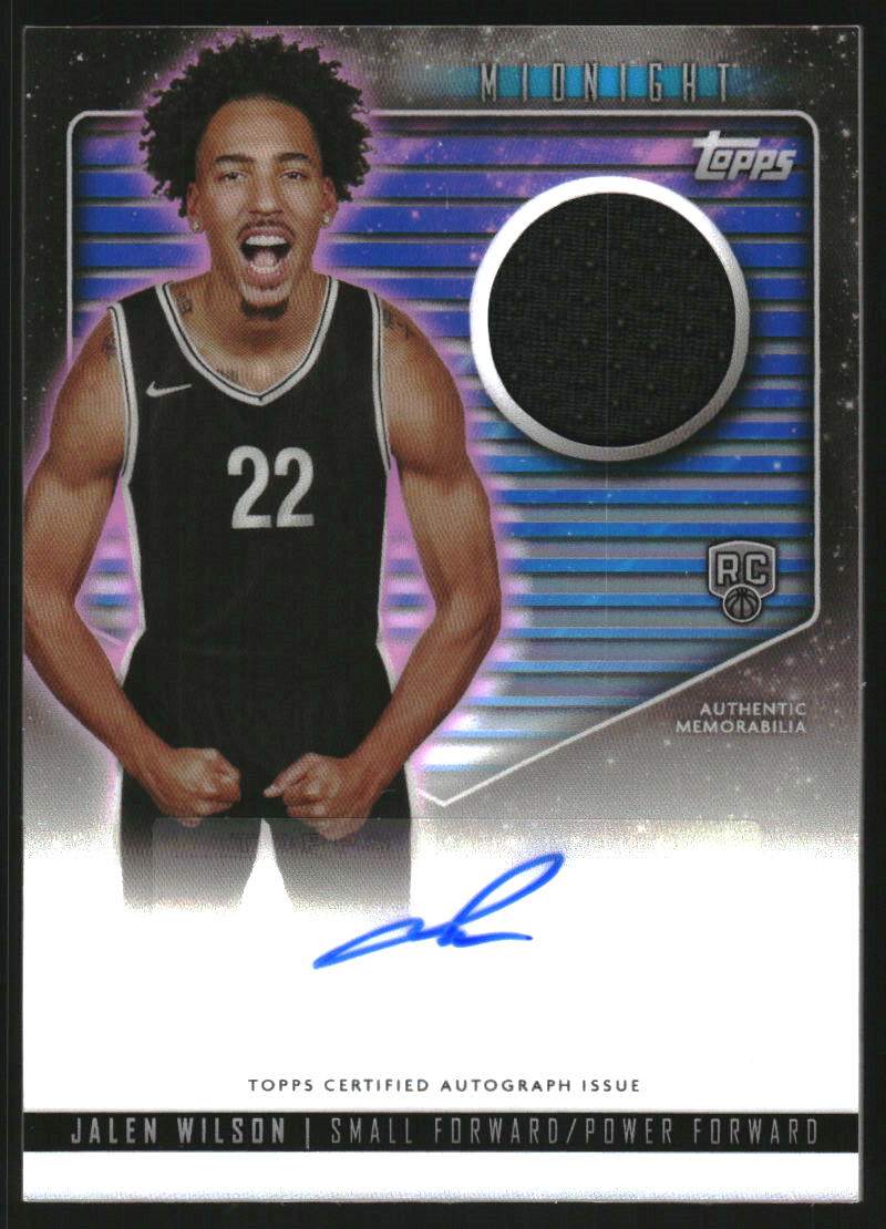 2023-24 Topps Midnight Rookie Jersey Autographs #RJAJW Jalen Wilson Auto Jersey