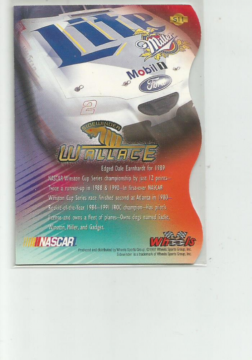 1997 Viper Sidewinder #S11 Rusty Wallace back image