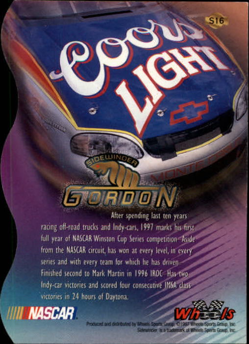 1997 Viper Sidewinder #S16 Robby Gordon back image