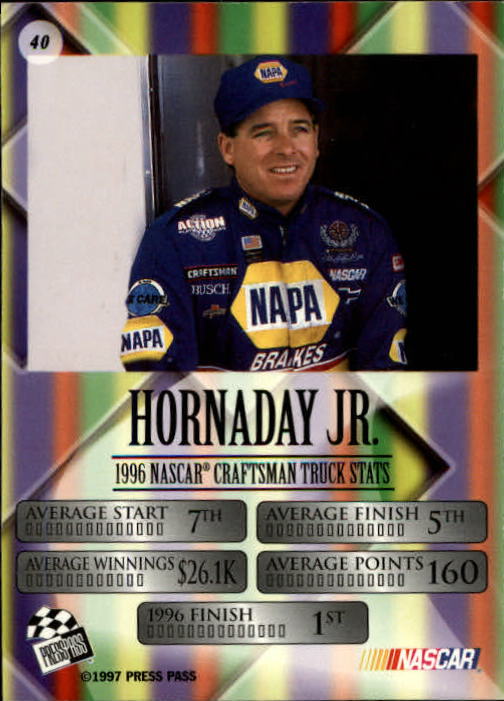 1997 VIP Explosives #40 Ron Hornaday back image