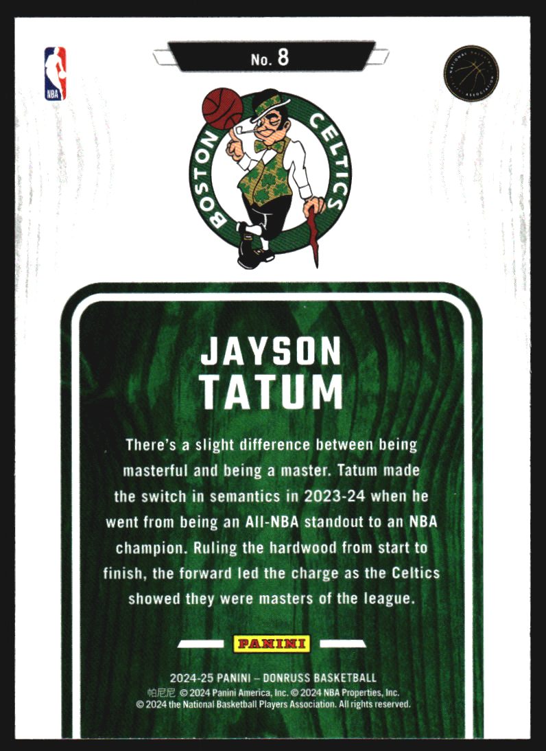 2024-25 Donruss Hardwood Masters #8 Jayson Tatum