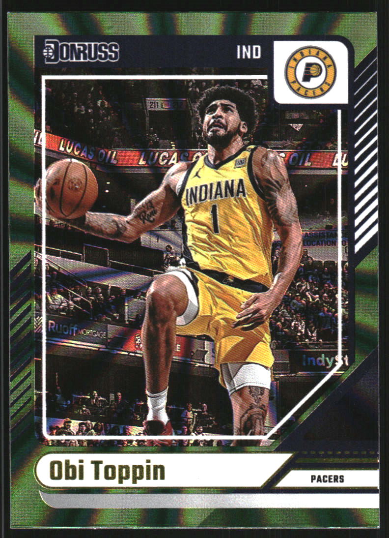 2024-25 Donruss Holo Green Laser #168 Obi Toppin