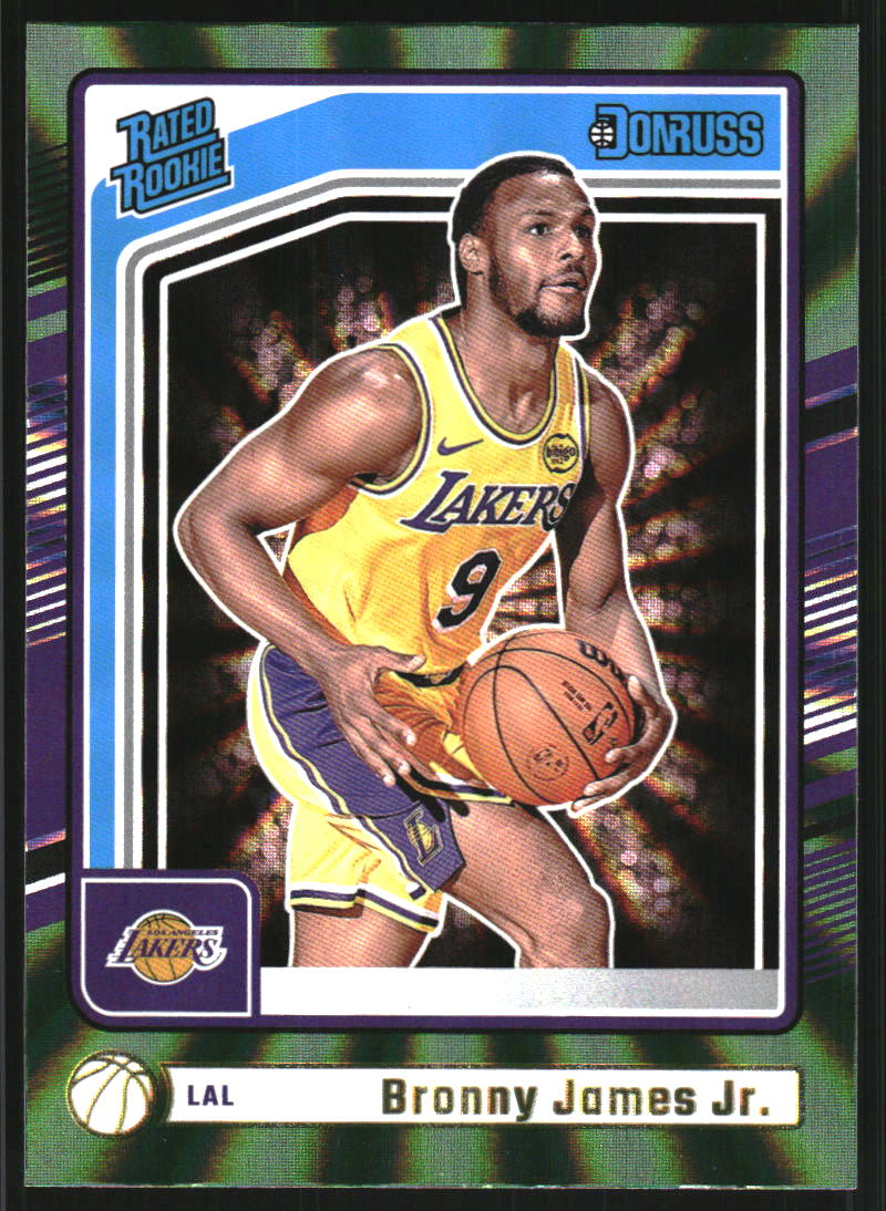 2024-25 Donruss Holo Green Laser #243 Bronny James Jr. RR