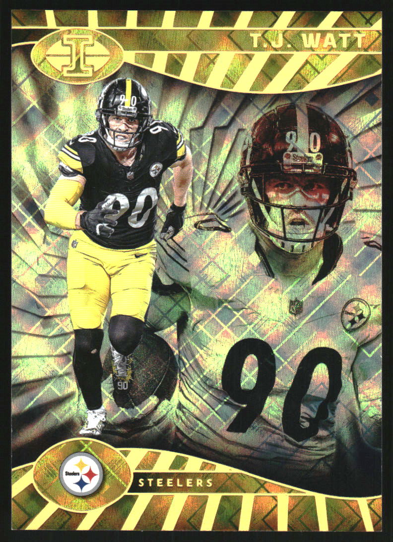 2024 Panini Illusions Trophy Collection Yellow Diamond #73 T.J. Watt