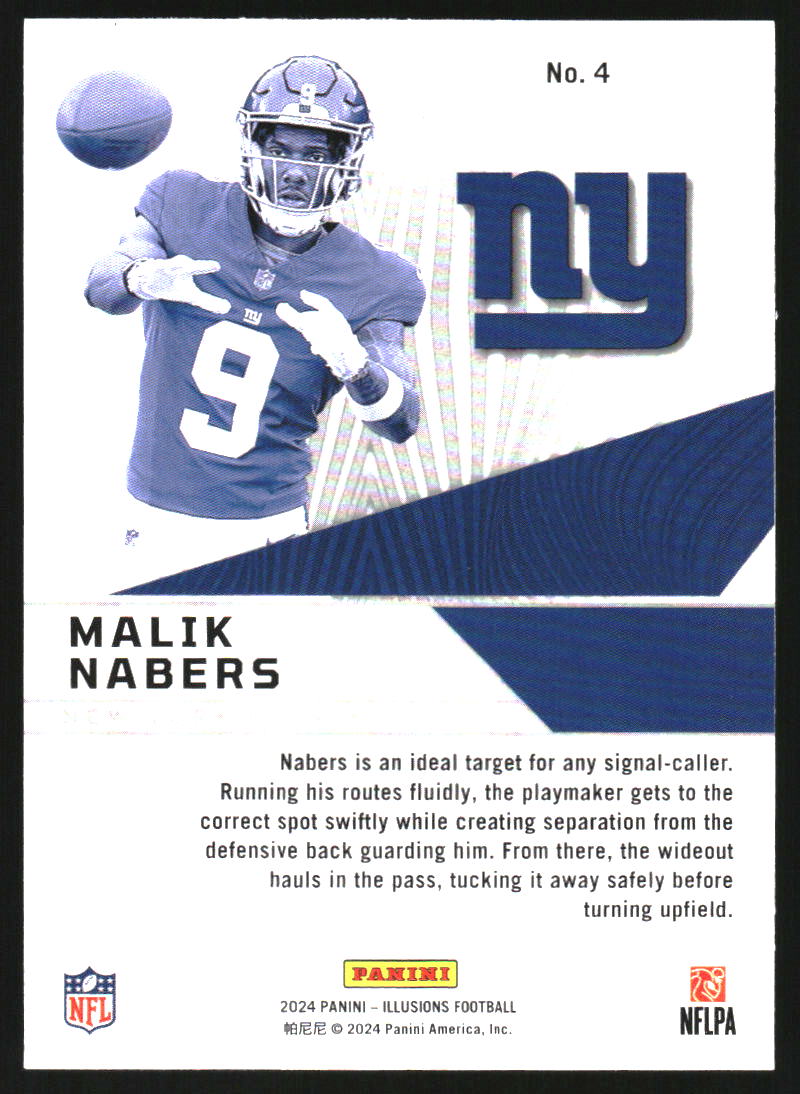 2024 Panini Illusions Amazing #4 Malik Nabers