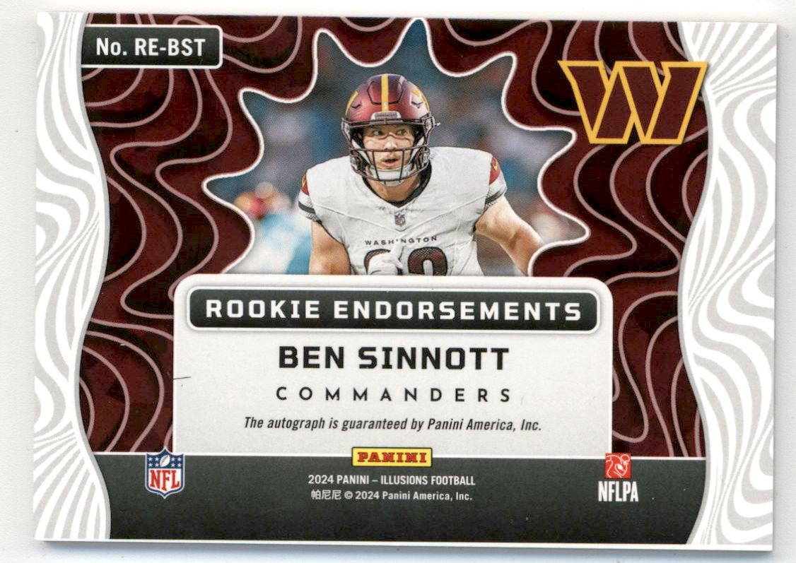 2024 Panini Illusions Rookie Endorsements Red #34 Ben Sinnott back image