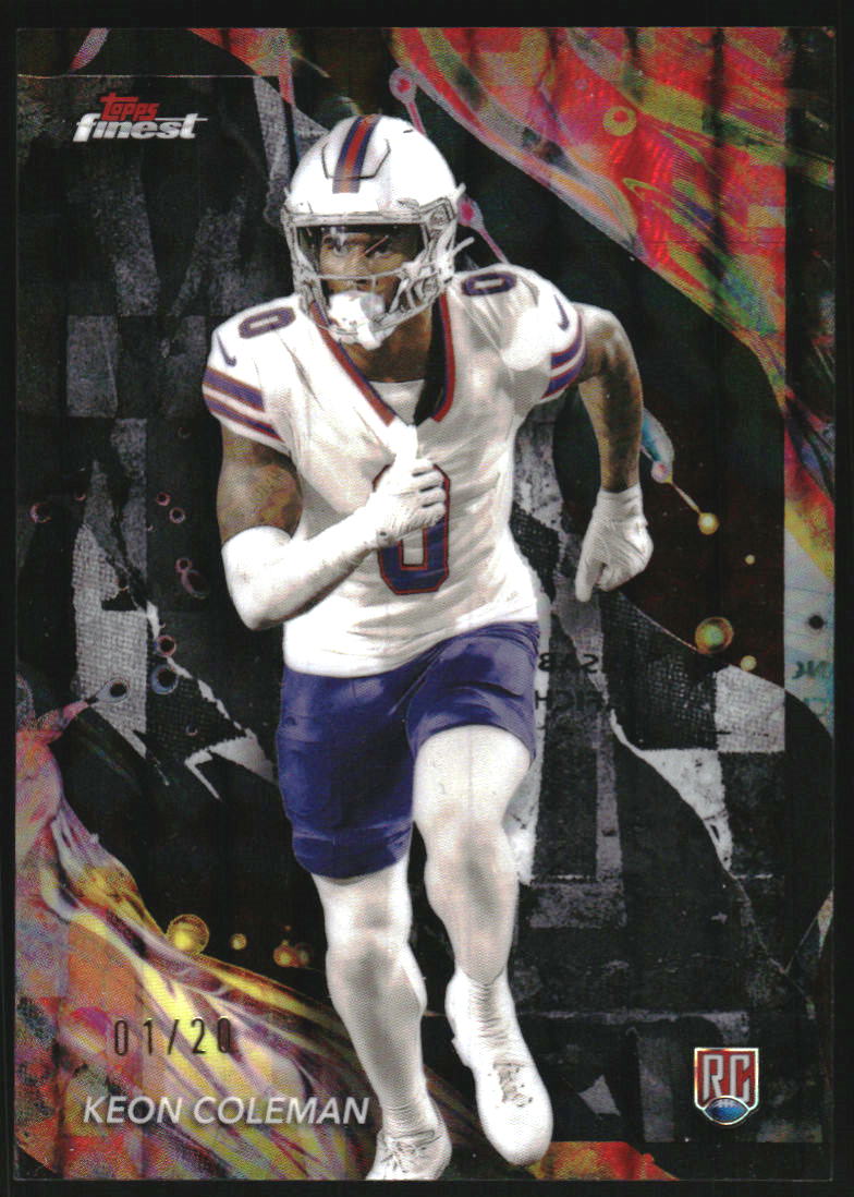 2024 Finest Black Geometric Refractors #192 Keon Coleman /20 on