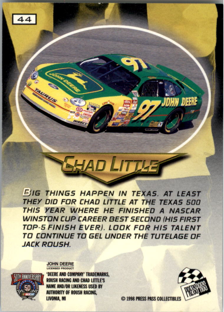 1998 VIP Explosives #44 Chad Little's Car back image
