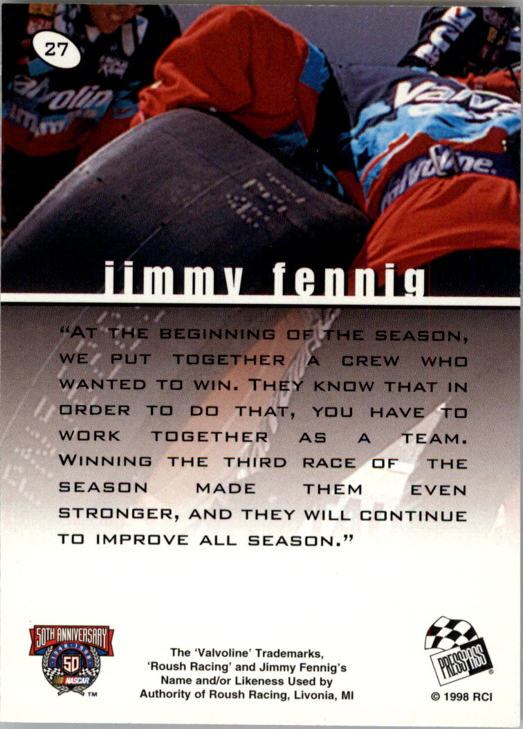 1998 Press Pass Stealth Racing Card Pick (Inserts) - Bild 11 von 34